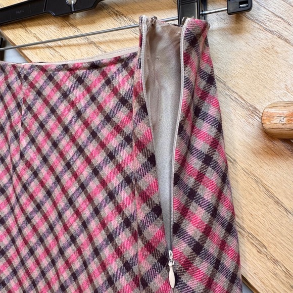 Vintage Casual Corner Womens Plaid Wool A-Line Midi Skirt 8 Preppy Academia Work - Picture 8 of 11